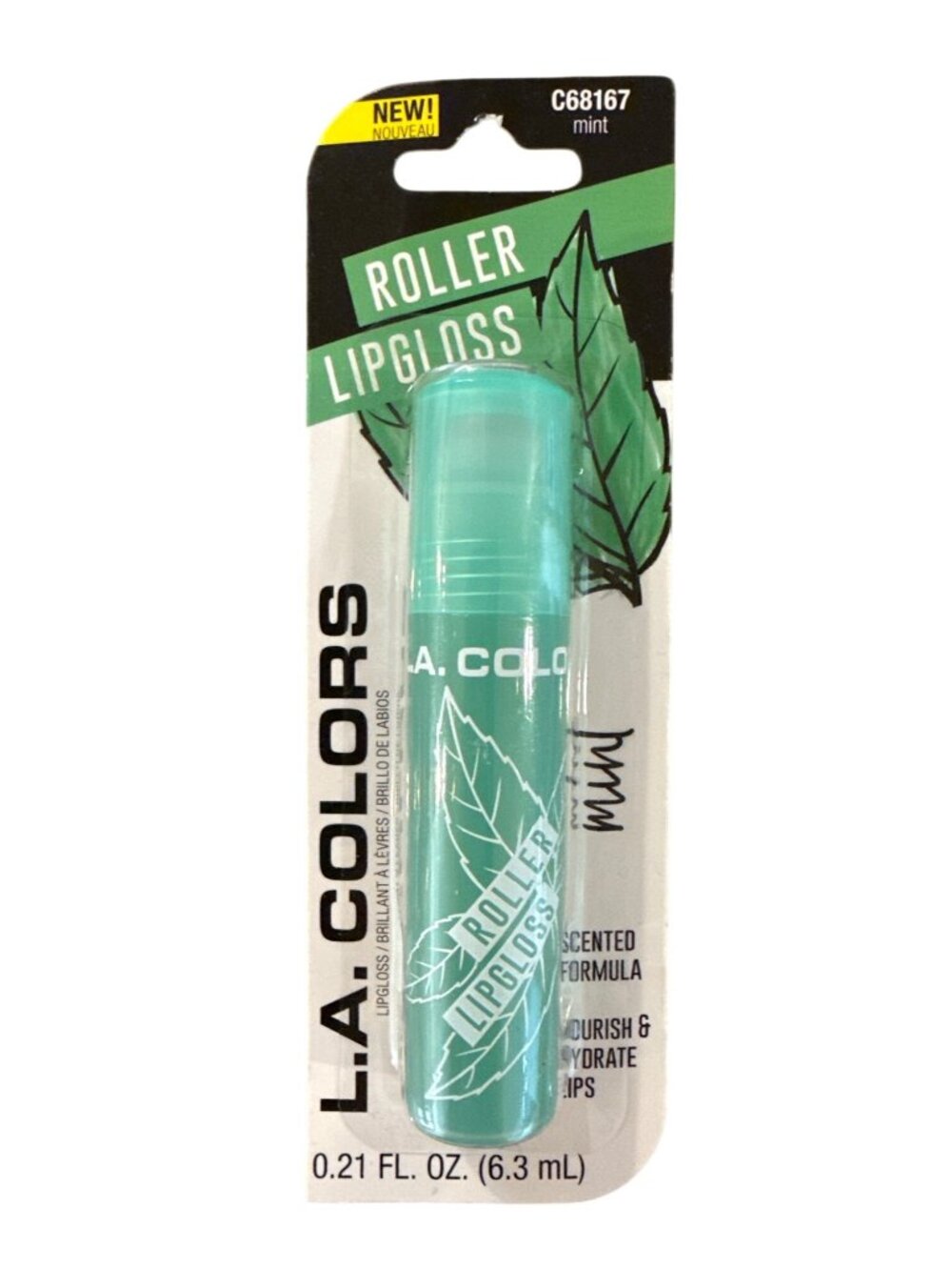 L.A. COLORS Roller Lipgloss C68167 MINT Blue Nourishes and Hydrates Scented